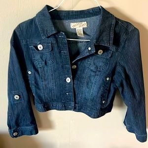 CROPPED JEAN JACKET SIZE M
